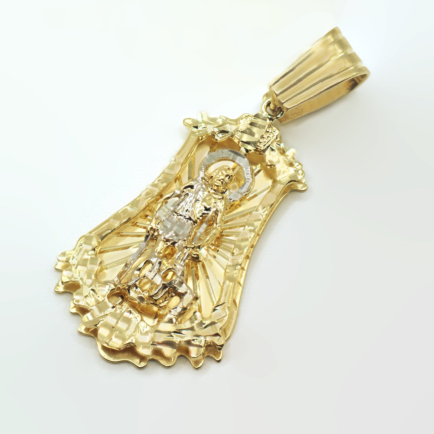 10k Yellow Gold 3D San Lazaro Charm