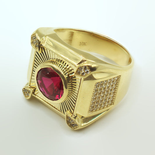 Design Red Stone Men's Rings
